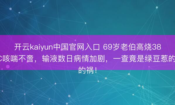 开云kaiyun中国官网入口 69岁老伯高烧38.8℃咳喘不啻，输液数日病情加剧，一查竟是绿豆惹的祸！