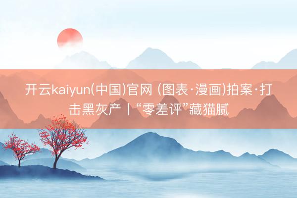 开云kaiyun(中国)官网 (图表·漫画)拍案·打击黑灰产丨“零差评”藏猫腻